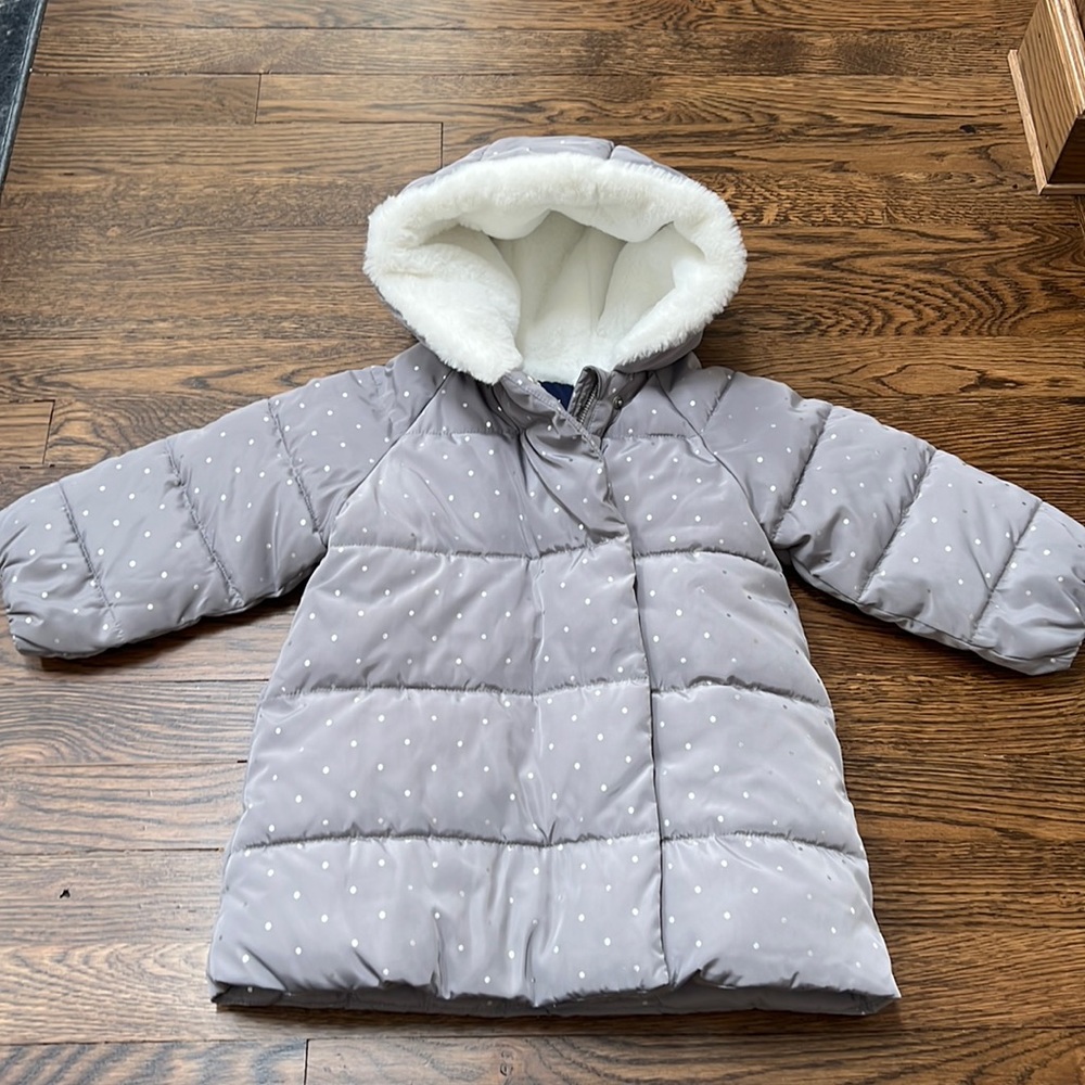 Jacadi Silver Polka Dot Coat